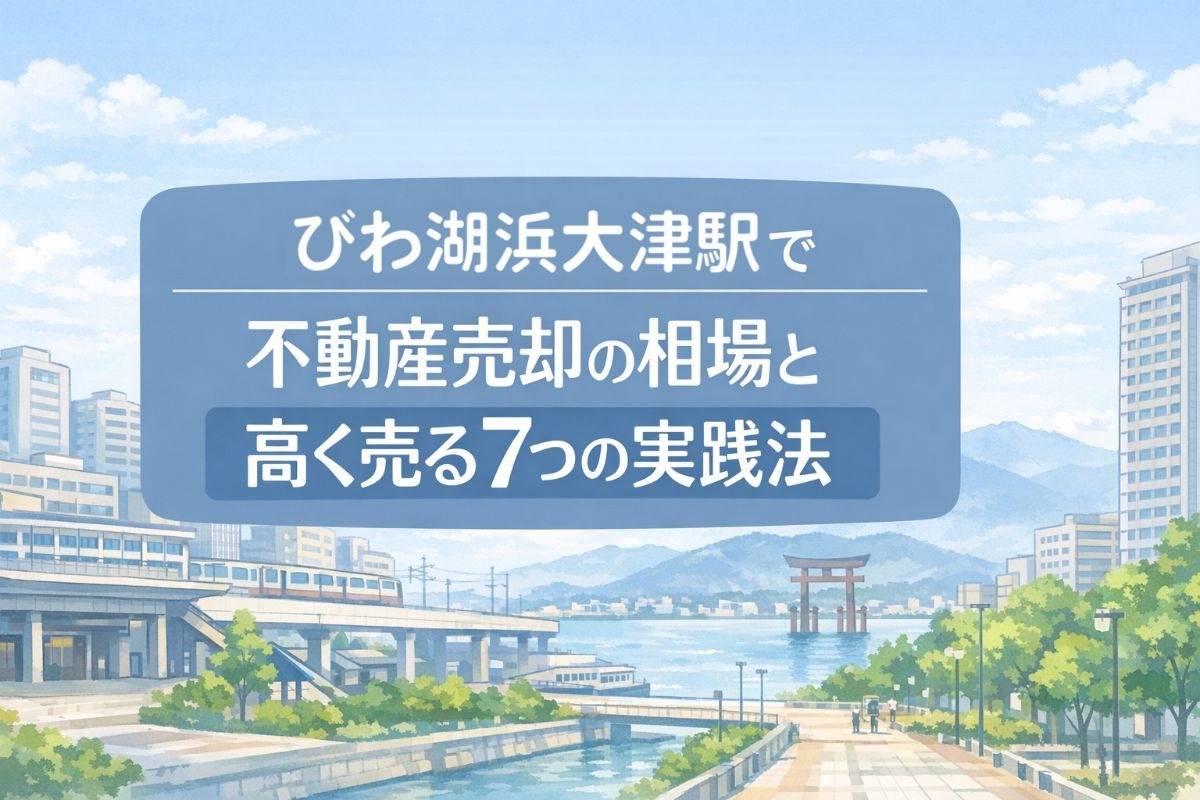 びわ湖浜大津駅近辺で損せず不動産売却を進めるための手順と高く売るための方法を解説！